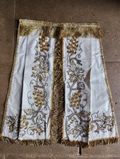 Conopee Ancien Voile De Tabernacle Tissus Fil D Or  Doré Religion Broderie 
