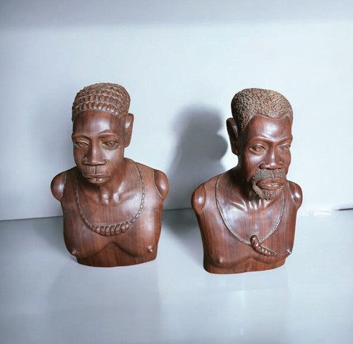 Art africain couple bustes - art,