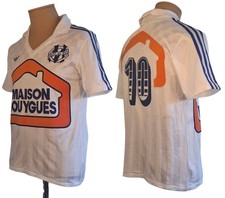 Maillot vintage OM Olympique de Marseille 1986 Adidas Ventex Maison Bouygues
