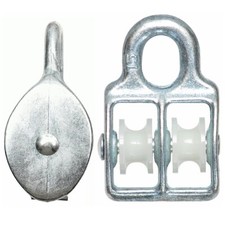 Poulie 15 Double Bloc de Corde Raide Poulie de Renvoi Moufle