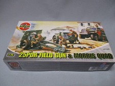 AH940 AIRFIX WWII WW2 25PDR FIELD GUN & MORRIS QUAD A01305 1/76 OO DIORAMA