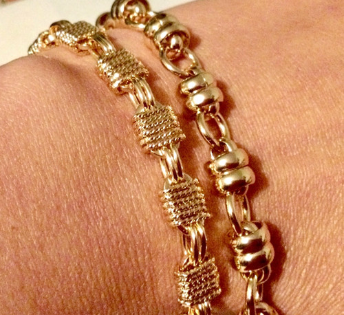 Lot bracelet 18cm plaqué - lot,