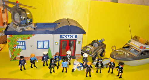 Playmobil police station lot - police,