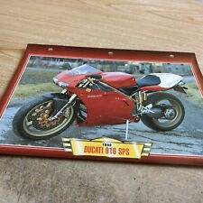 Ducati 916 SPS 1998 fiche carte moto passion collection Atlas