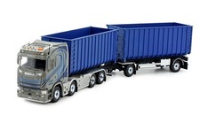 TEKNO, SCANIA S 8x4 porteur avec remorque benne 2 essieux VIKTOR WEBER, échel...