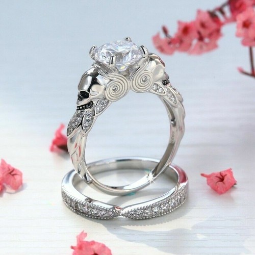 Bague fiançailles crâne - de,