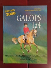 MANUEL DES EXAMENS D'EQUITATION GALOP 1 à 4 MALOINE EDITION 2000 D'OCCASION
