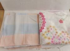 service de table nappe rond 180x180 cm blanche polyester et coton  6 serviettes