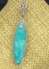 Amazonite Pendant With Tri-Dot