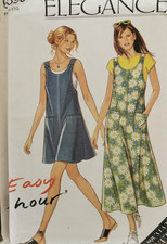 6590 PATRON SIMPLICTY "ELEGANCE" ROBE CHASULE LONGUE COURTE  S AU XXL (38 AU 56)