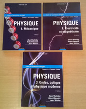 PHYSIQUE (3 Vol.) - D.Halliday/R.Resnick/J.Walker - Dunod (2003-2004) - NEUF !