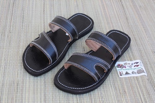 Sandales été cuir noir - d'été,