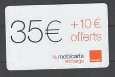 RECHARGE - LA MOBICARTE 35 € + 10 € - LUXE - Télécarte ORANGE - Téléphone