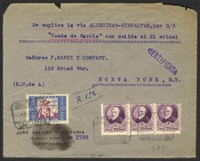 Espagne Courrier De La République Espagnole Certifié Botte