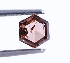 Diamant CVD marron taillé hexagone de 0,50 ct - diamant cultivé en laboratoir...