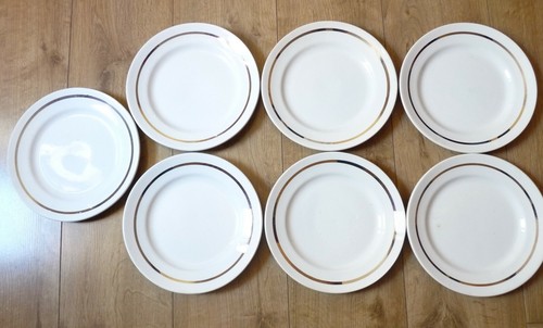 Assiettes plates dorure - 7,
