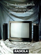 Publicité Advertising1020 1988  Radiola  nouveau   téléviseur Pal Secam NTSC