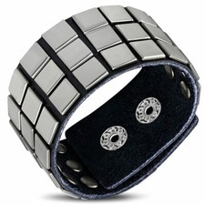 Bracelet pression en cuir