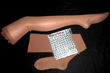 PAIRE BAS PJ RAYTEX 2x70 T 4 (84cm) MARRON OPAQUE SEXY LINGERIE VINTAGE GLAMOUR