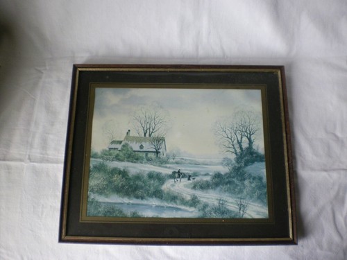 Gravure sous verre paysage - gravure,