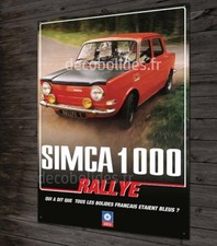Plaque métal déco Simca 1000