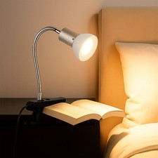 Lampe De Bureau Lampe À Pince Spot Mobile Lampe De Lecture En Verre Blanche LED