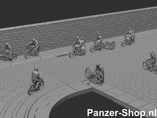 10x figurines cyclistes - 10x,