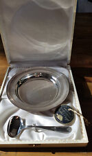 Assiette et cuillère à bouillie - Daniel Crégut - métal argenté - RARE