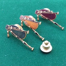 Pin's Folies ❤️3 French Vintage Enamel Tablo Music pins : Cornemuse Bagpipe