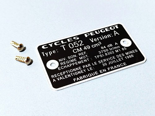 Plaque mine 103 - peugeot,