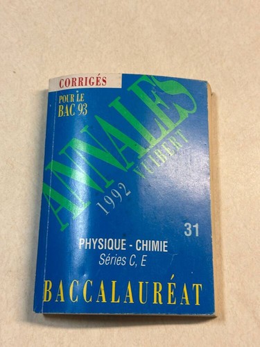 Annales bac 1992 - annales, du