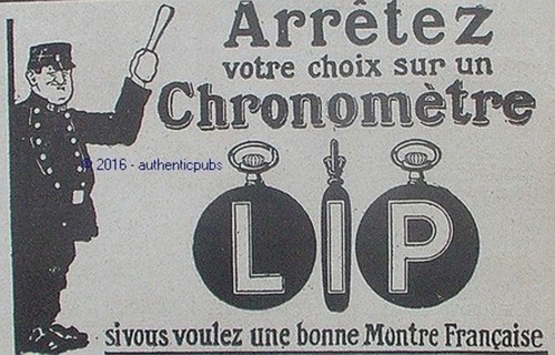 Publicite lip chronometre - lip,