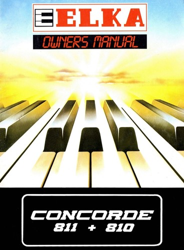 Elka concorde 810 811 user - 811,