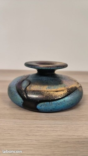 Vase pâte verre - en, signée