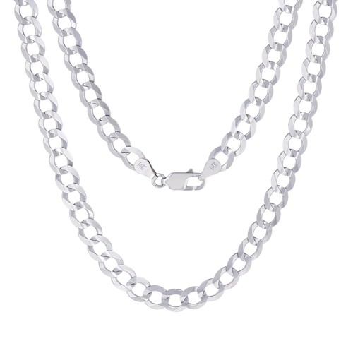 Solide 14k blanc 7mm cubain - 14k, or