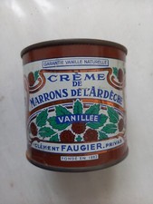 Boîte Conserve Vide Crème de marrons de l'Ardèche Clément FAUGIER Privas 1955 