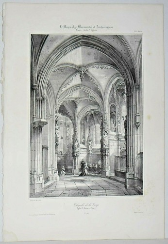 Lithographie chapelle la - lithographie,