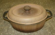 INVICTA COCOTTE MIJOTEUSE OVALE EN FONTE beige et marron N°29 29 X 22cm