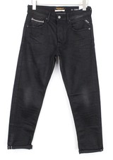 Replay Grover Hommes` JEANS S W31/L32 Droit Noir Extensible Bouton