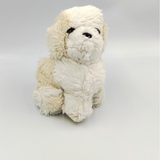 Doudou Peluche chien blanc beige BOULGOM  - 32464