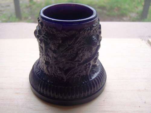 Ancien encrier verre moulé - verre, à
