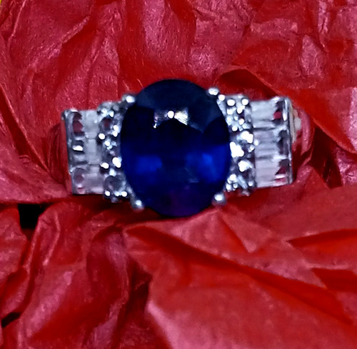40ct blue sapphire - blue,