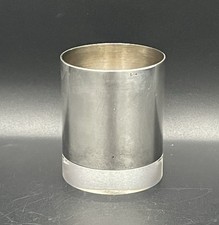 Timbale moderniste R. Debladis Paris en métal argenté et lucite années 1970