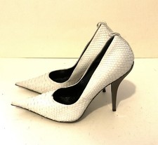 Escarpins Blanc Cassé Luca Valentini  - Python-made In Italy- Taille 37,5