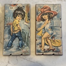 TWO Retro Vintage 1960's  Art