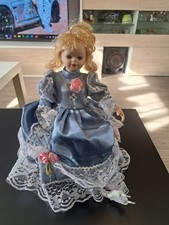 Poupée Lampe de collection en porcelaine, Époque A Identifier Vintage Fonctionne