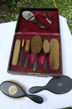 nécessaire brosse de toilette dupont cie miroir ancien vintage 1900 art nouveau