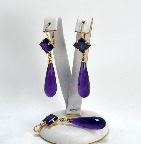 Parure kt améthyste - or,