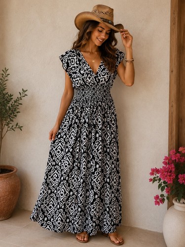 Robe longue bohème - , imprimé