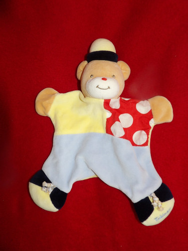 Doudou plat takinou ours - ours, clown